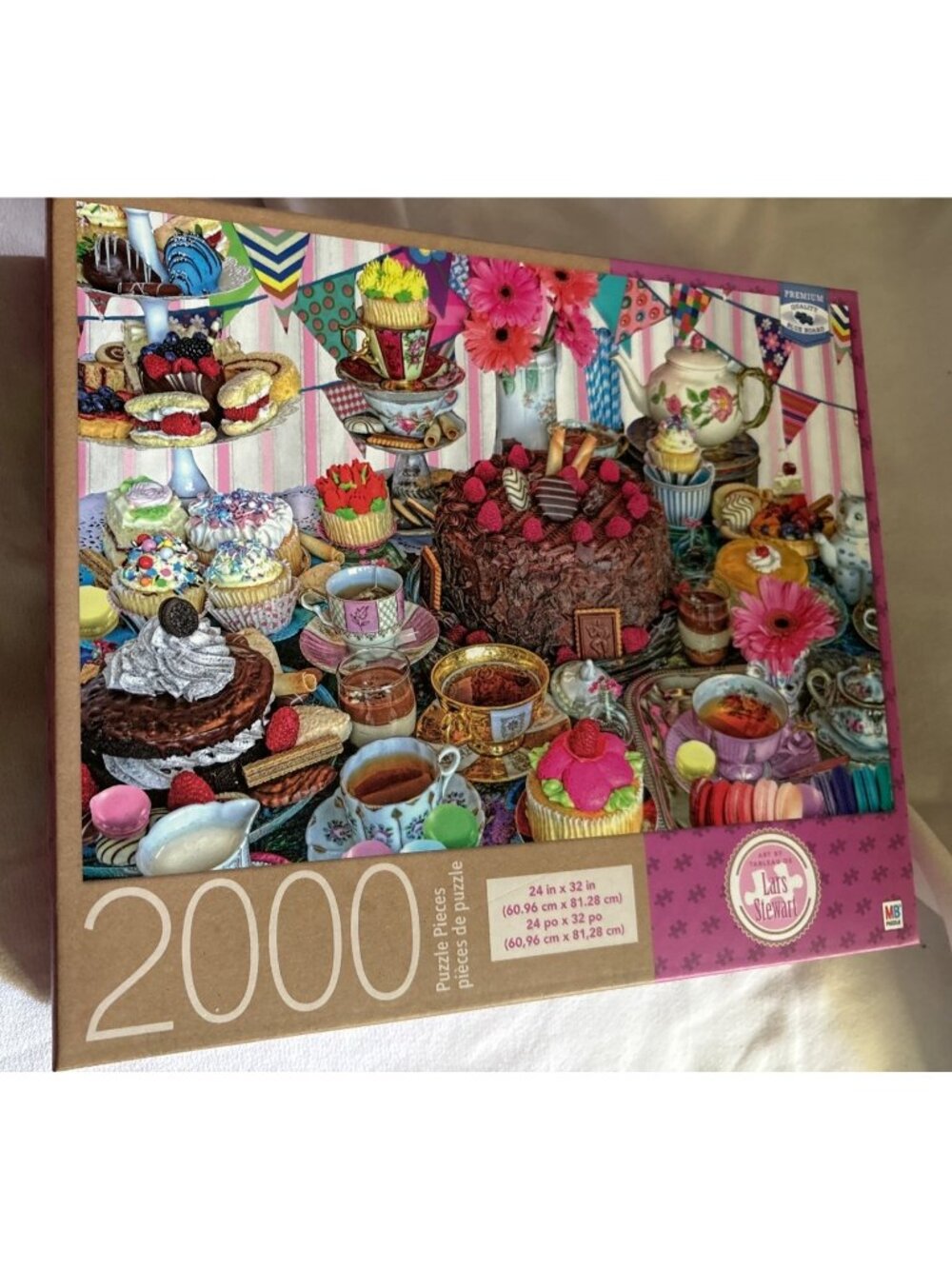 Lars Stewart 2000-Piece Premium Puzzle Featuring Colorful Tea Party Scene